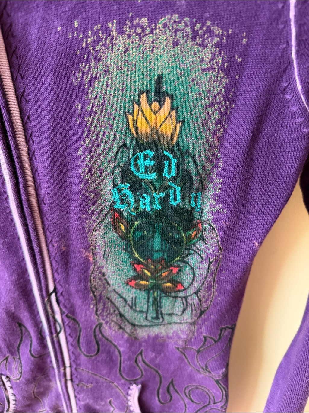 Like-New Vintage Ed Hardy Hooded Cardigan — image 4 of 8